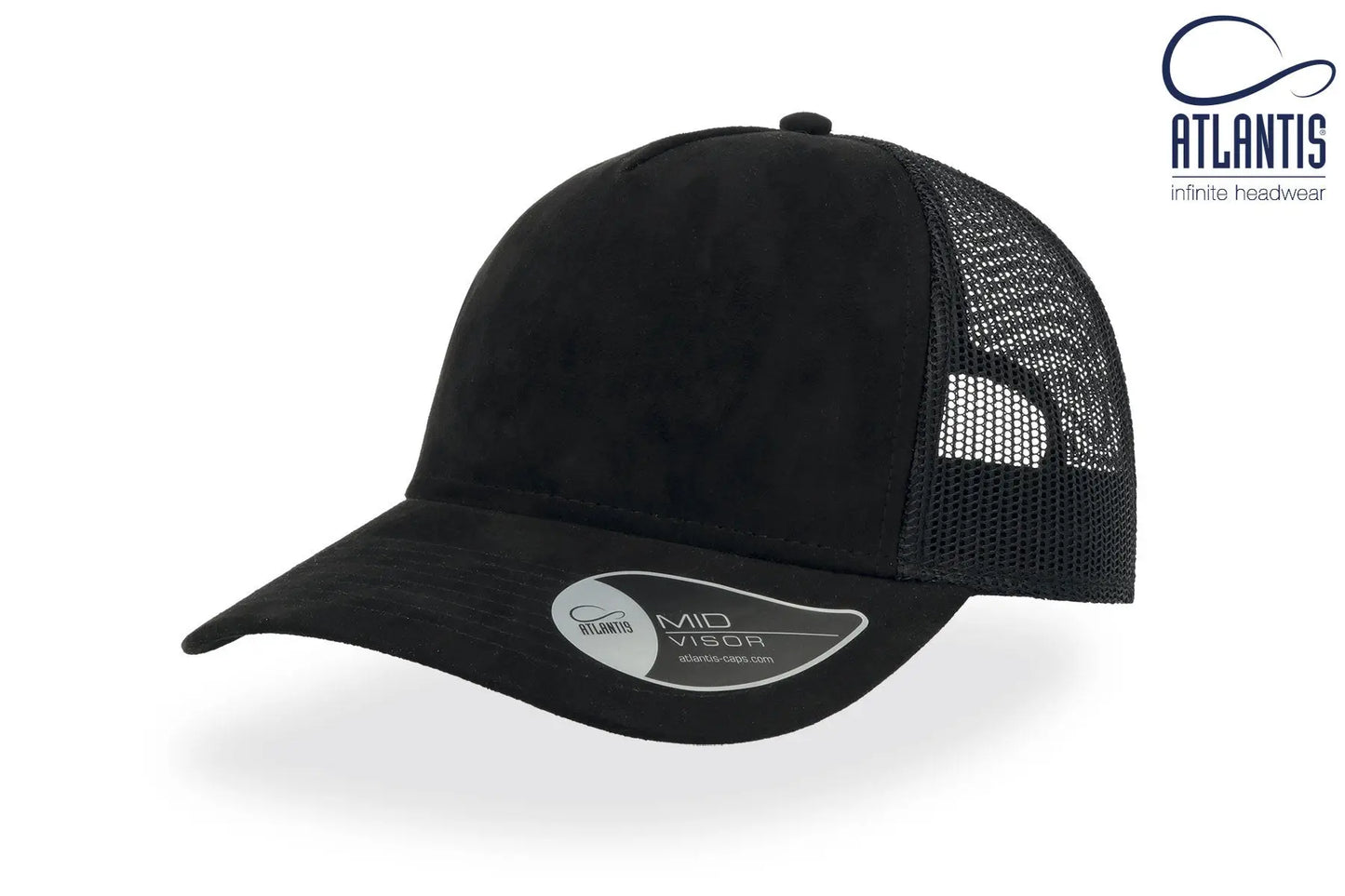 Suede 5 Panel Trucker Cap.