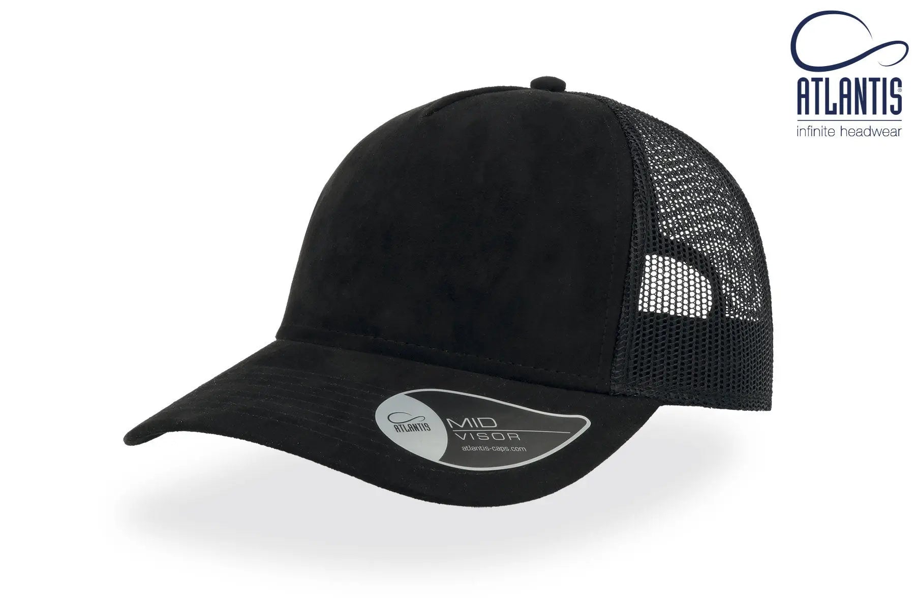 Suede 5 Panel Trucker Cap.