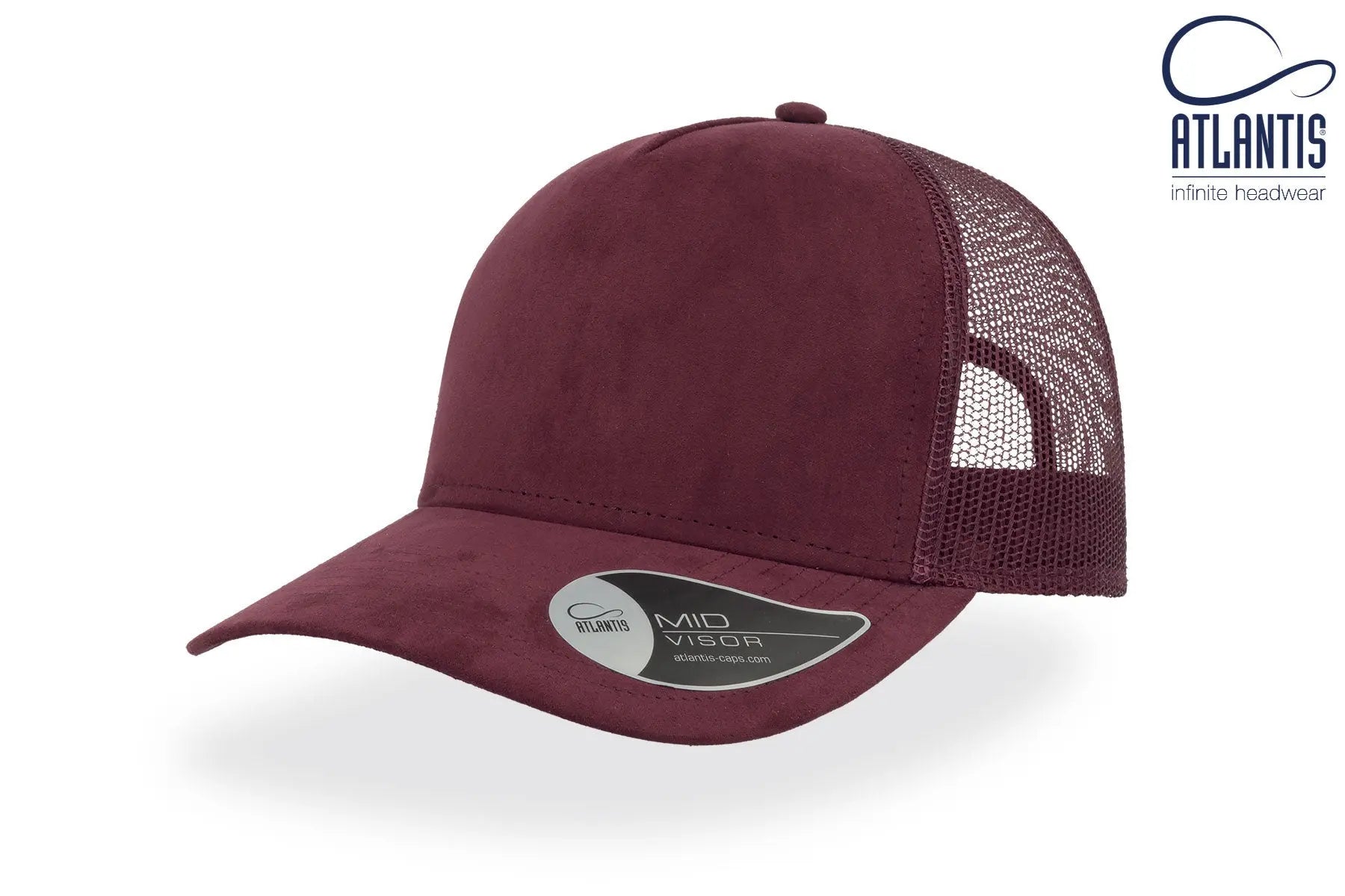 Suede 5 Panel Trucker Cap.