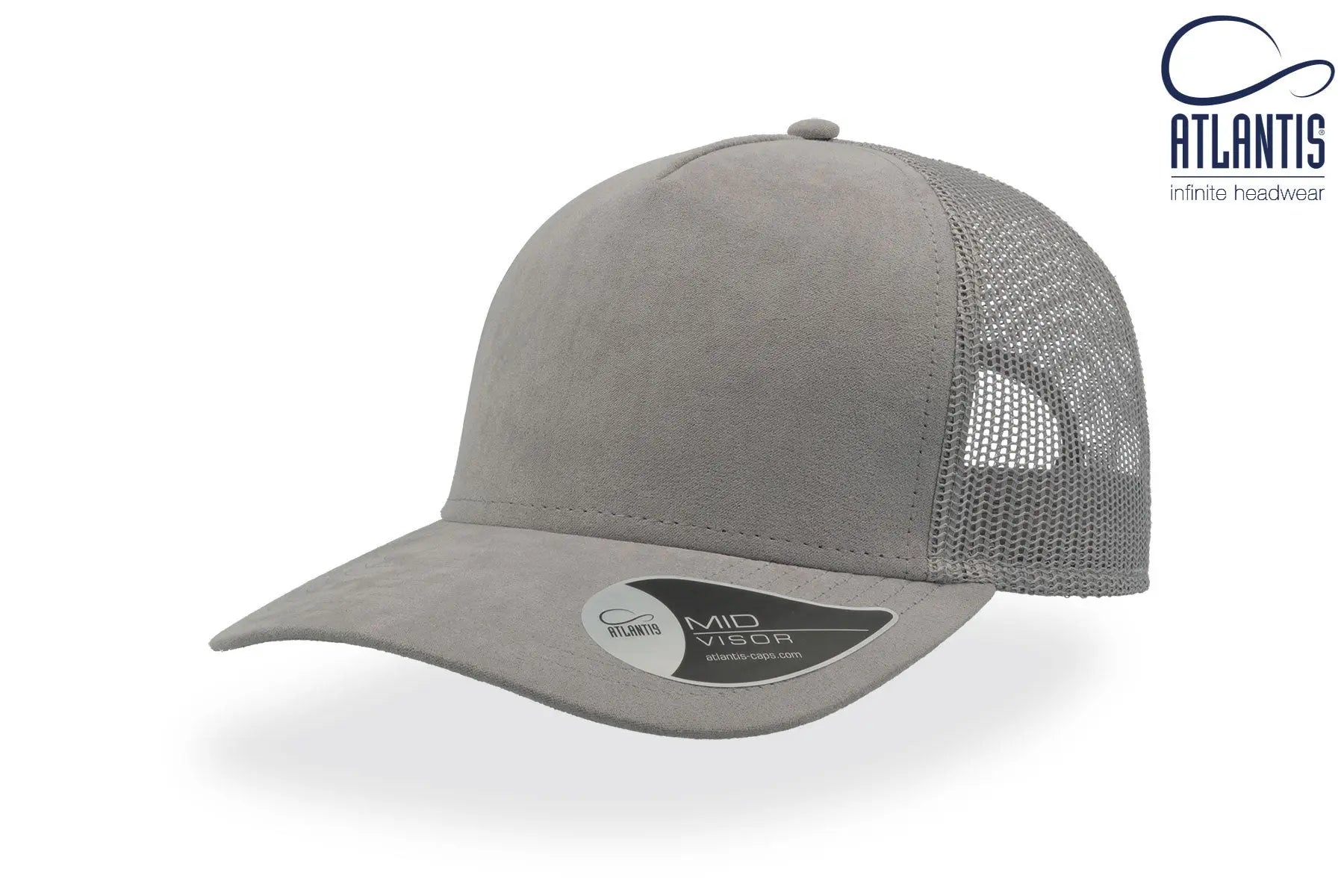 Suede 5 Panel Trucker Cap.