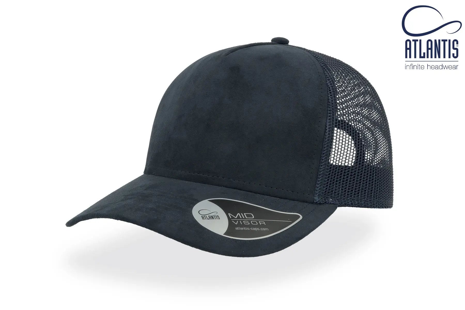 Suede 5 Panel Trucker Cap.