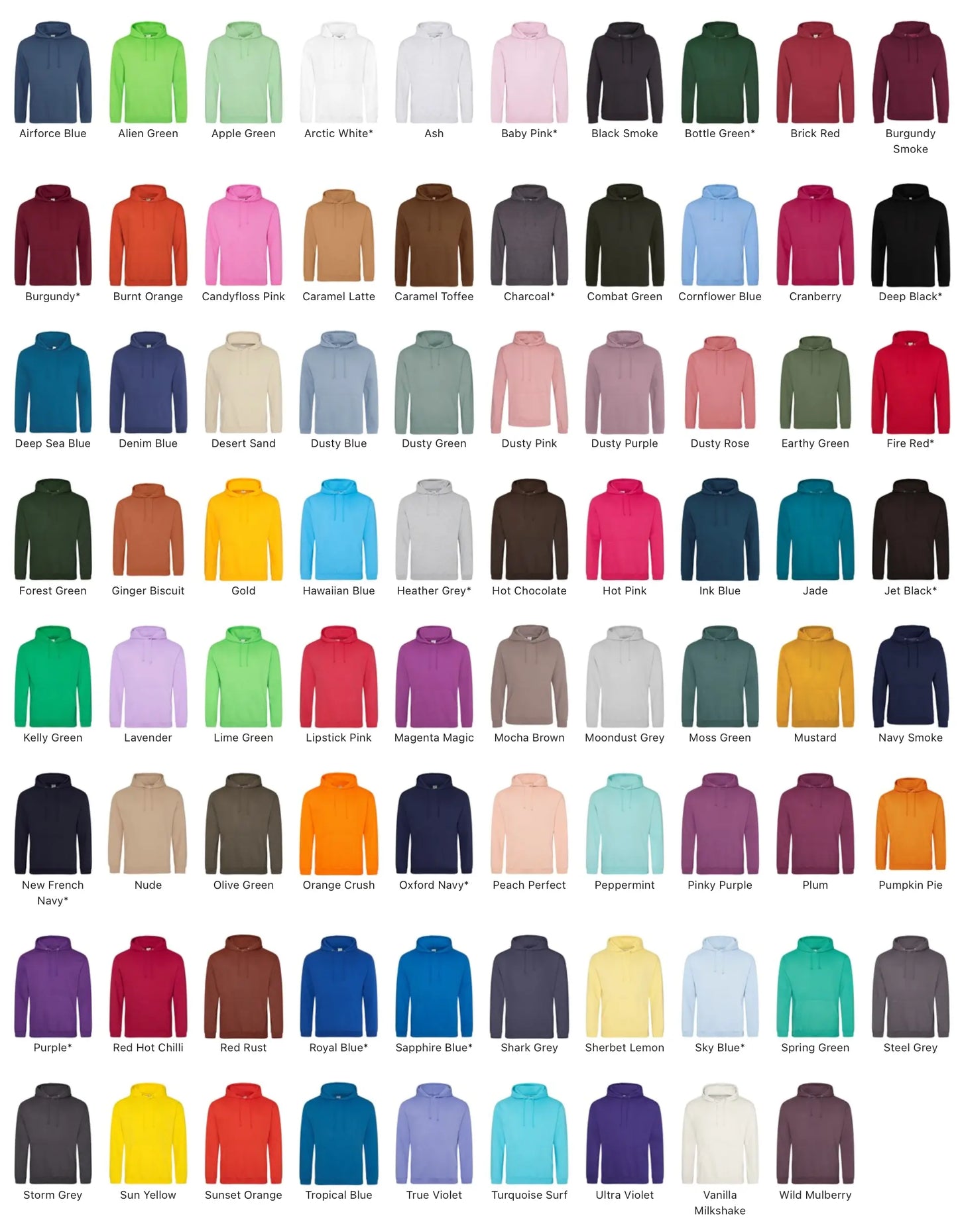 20 + Units Senior Leavers Hoodies // JH001 Awdis Adult Hoodies.