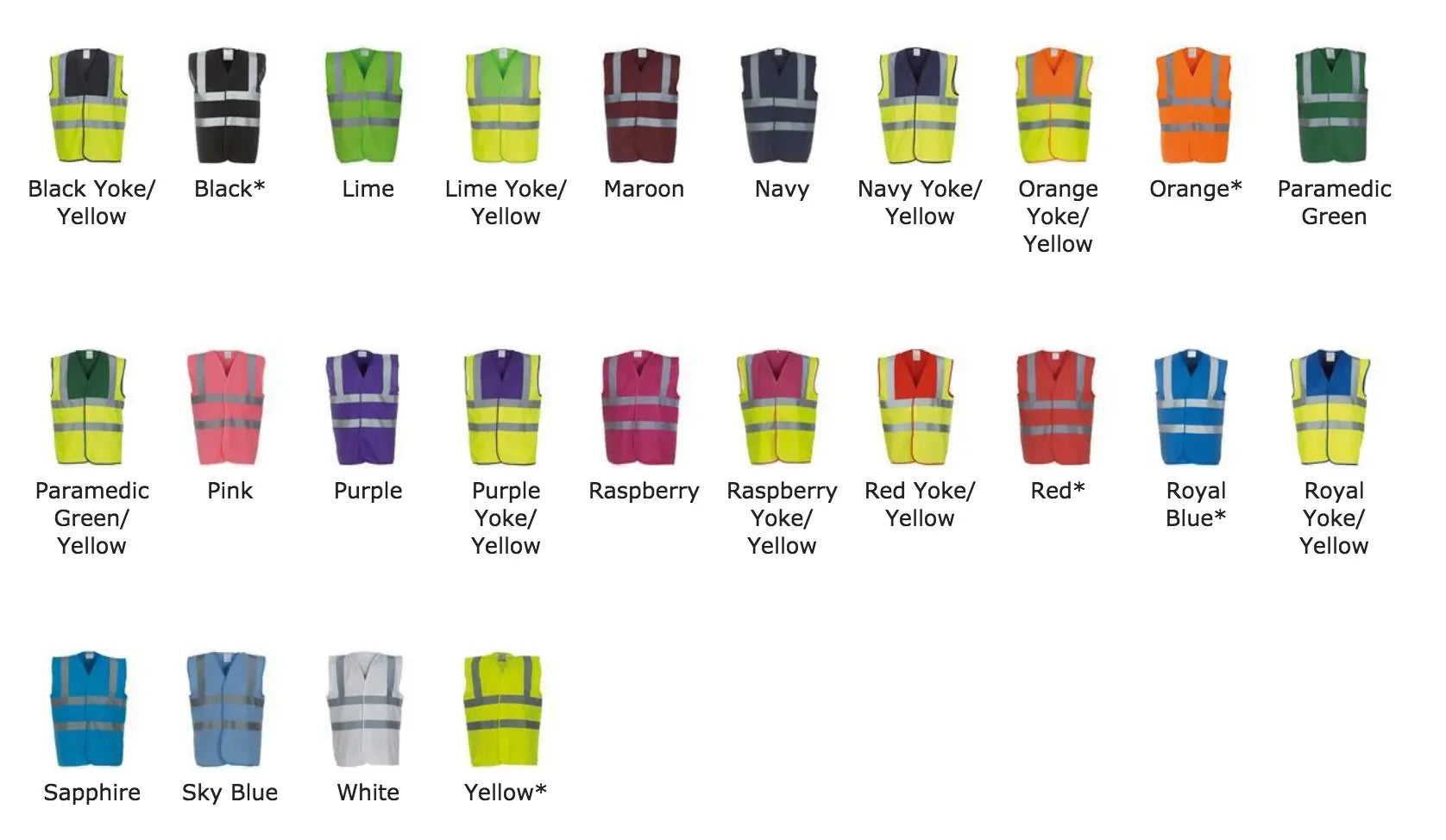 Coloured Hi Vis Deals.